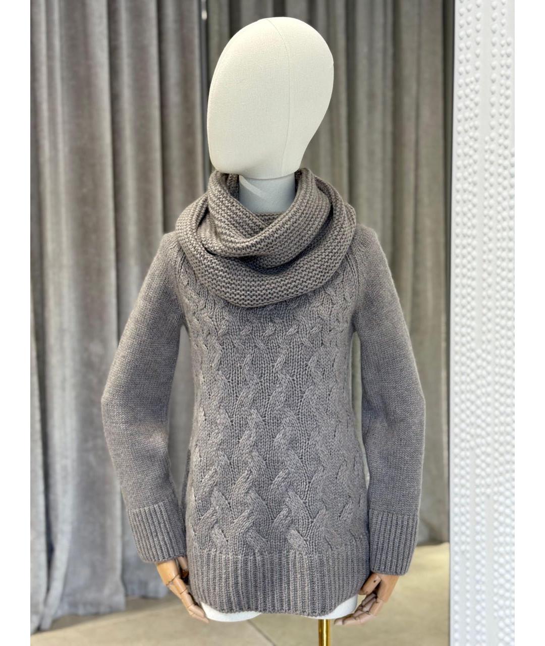 LORO PIANA Серый кашемировый джемпер / свитер, фото 2