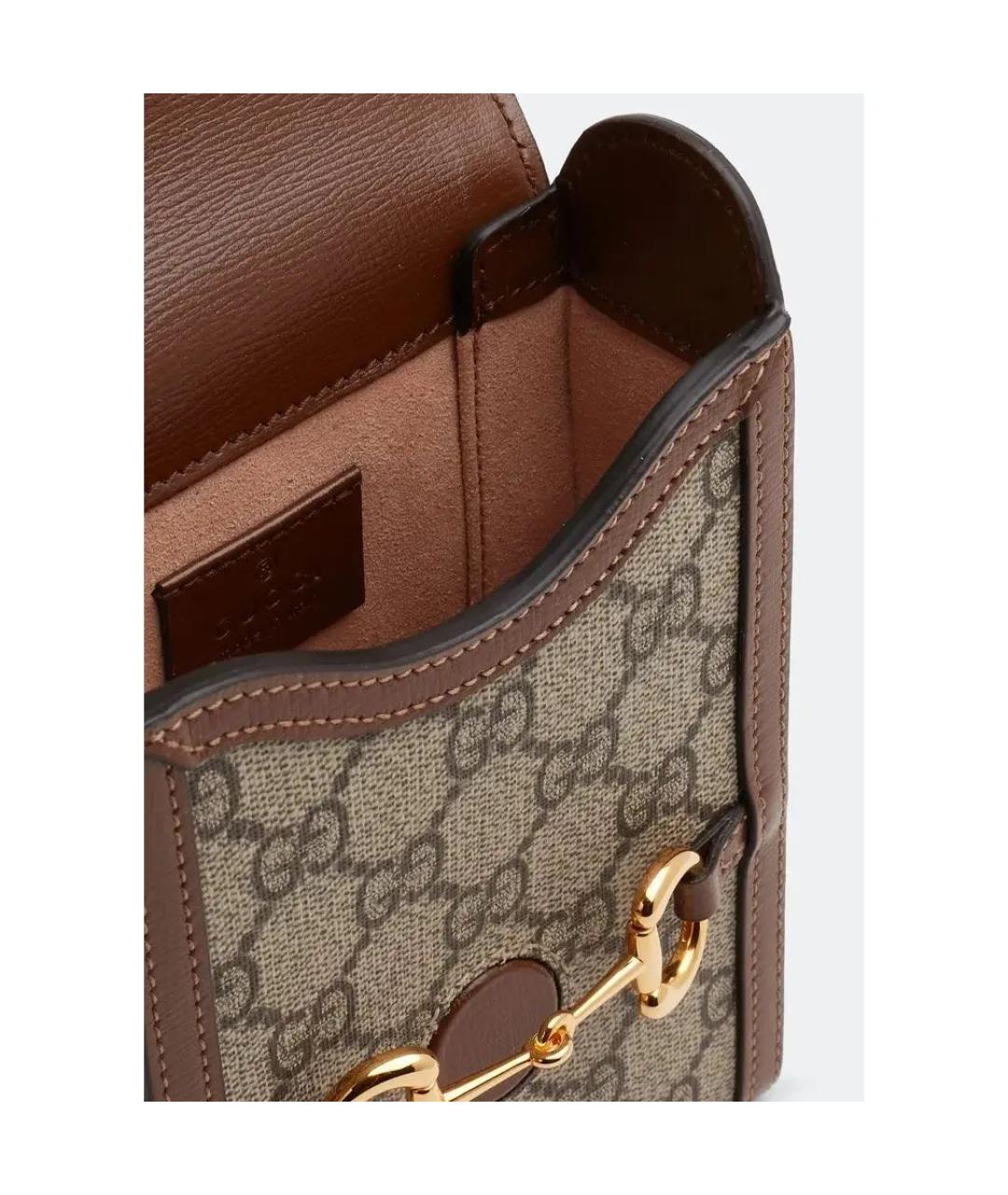 GUCCI Бежевая кожаная сумка через плечо, фото 2