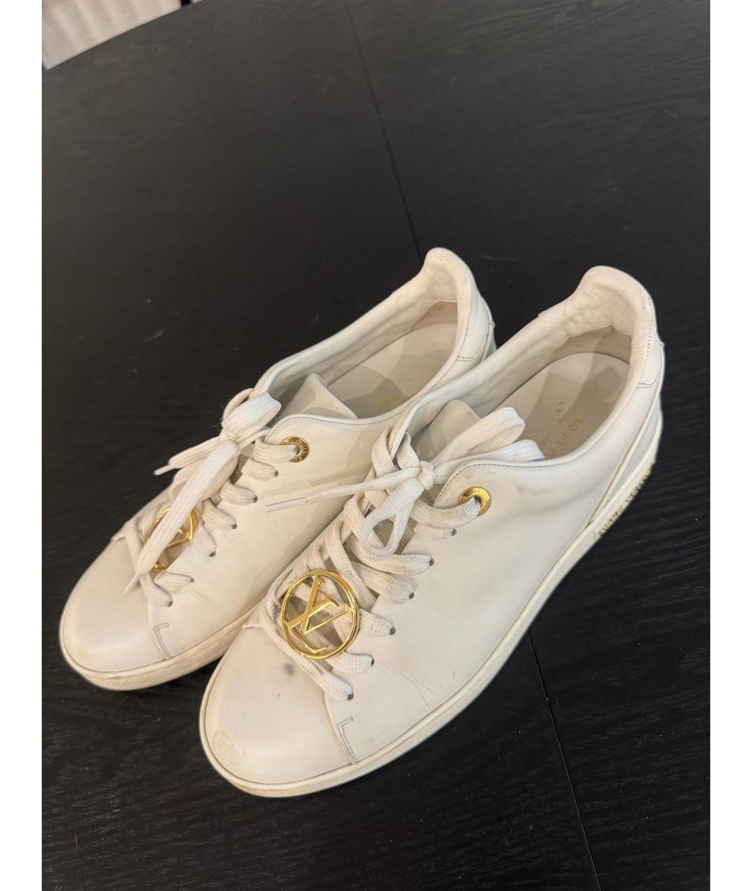 LOUIS VUITTON Белые кожаные кеды, фото 2