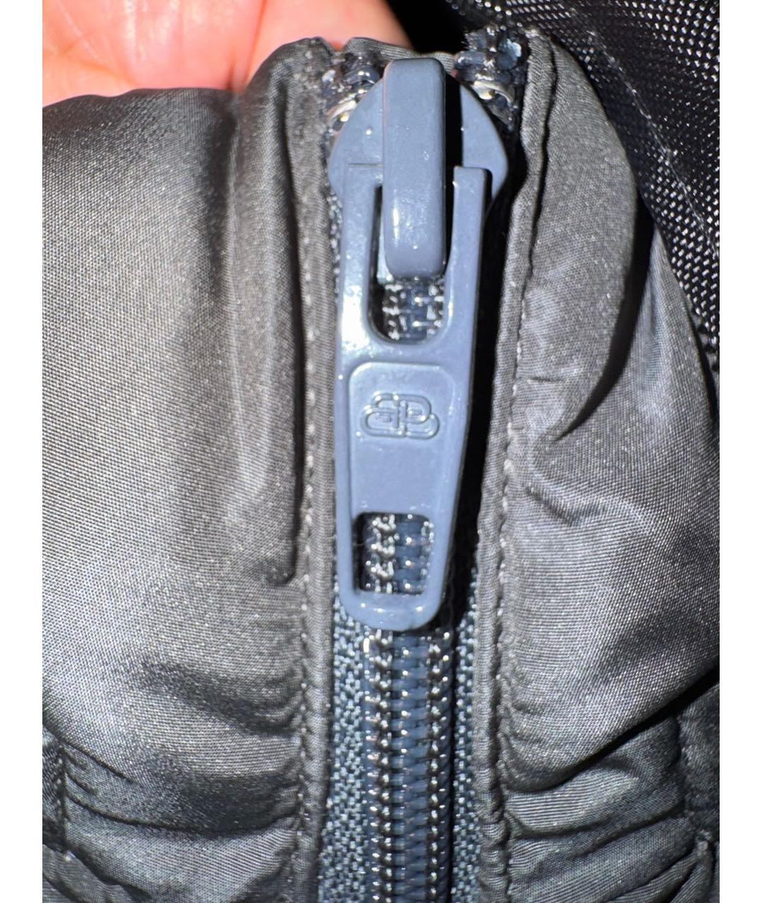 BALENCIAGA Антрацитовый полиамидовый пуховик, фото 6