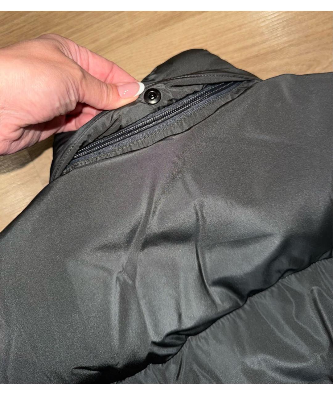 BALENCIAGA Антрацитовый полиамидовый пуховик, фото 2