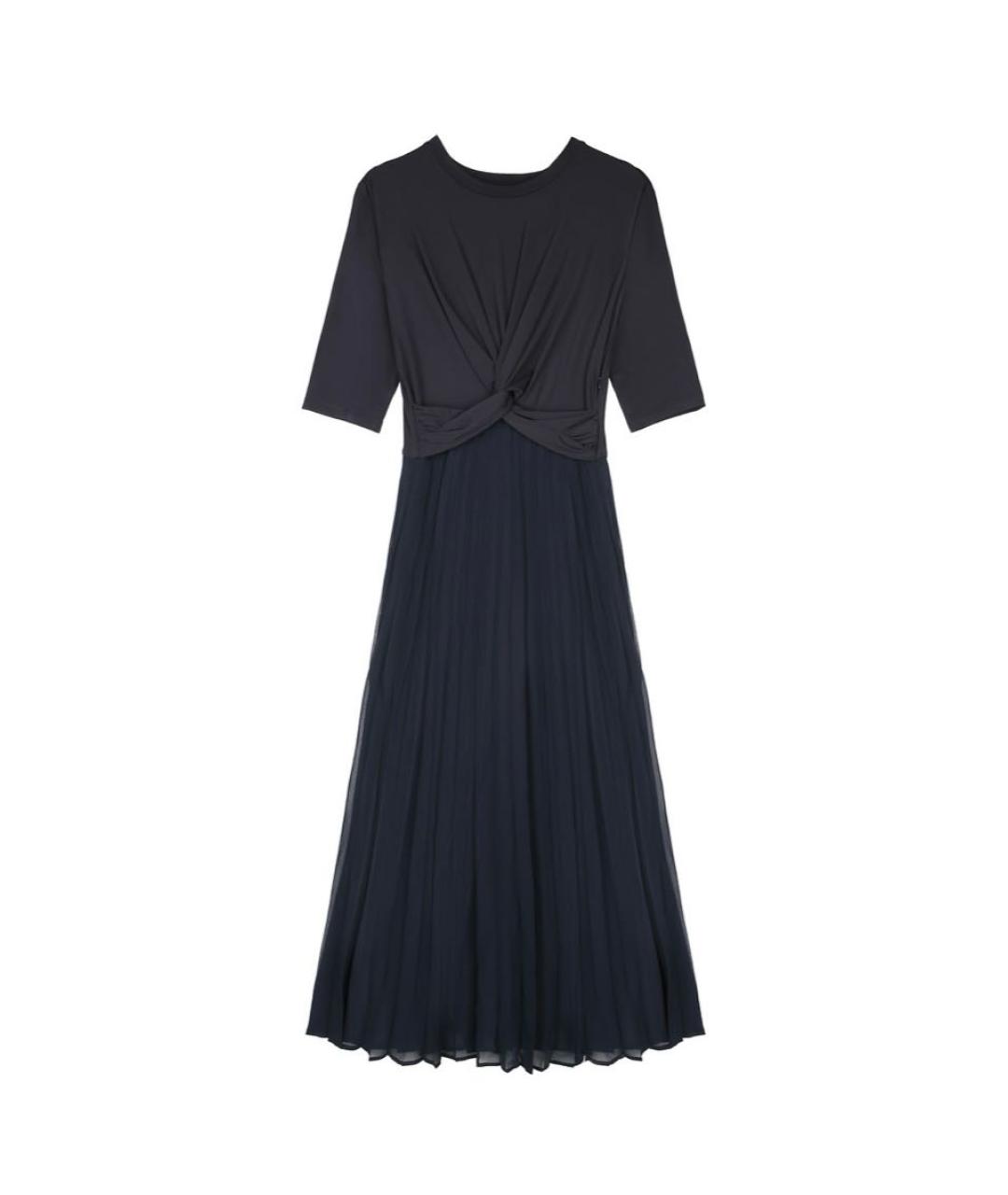 ARMANI EXCHANGE Темно-синее вискозное повседневное платье, фото 1