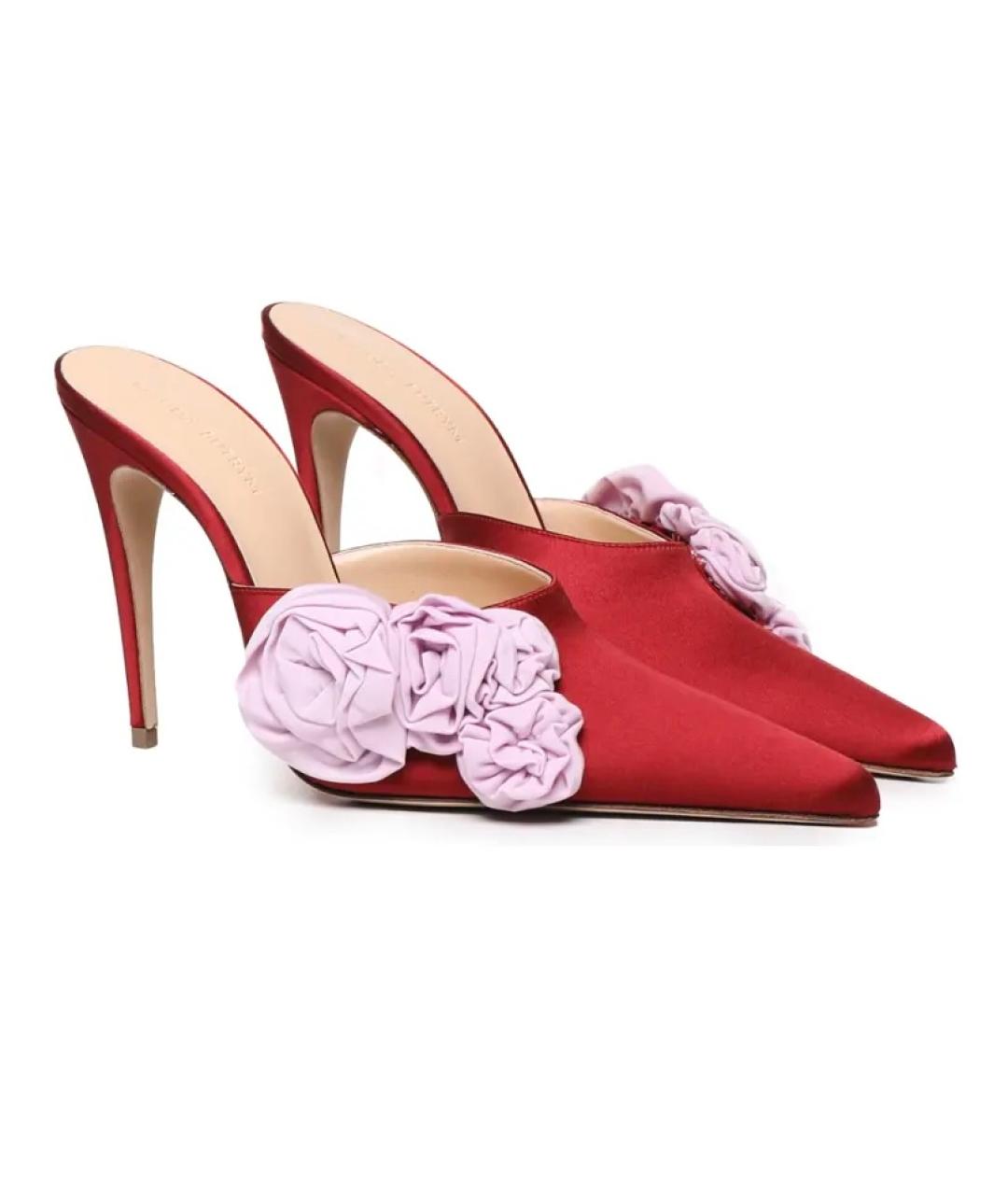 MAGDA BUTRYM Красные текстильные мюли, фото 2