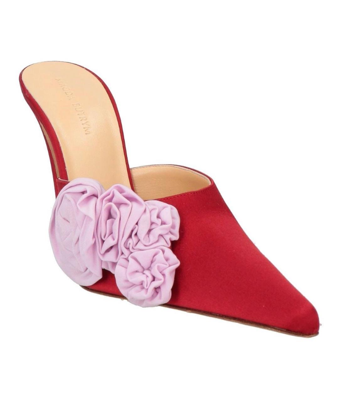 MAGDA BUTRYM Красные текстильные мюли, фото 3