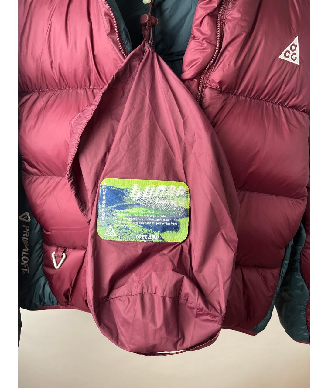 NIKE ACG Бордовая полиэстеровая куртка, фото 6