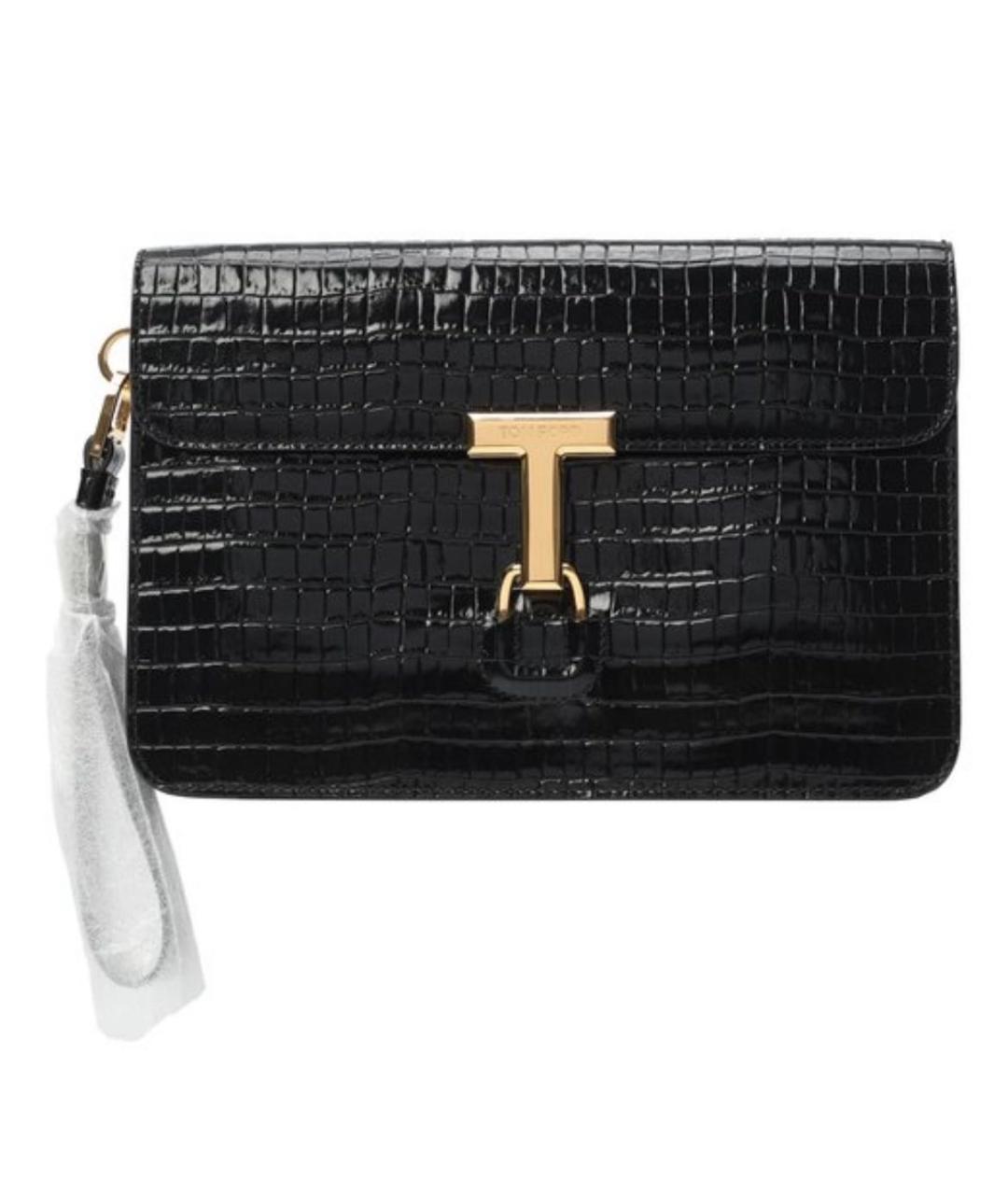 TOM FORD Черная кожаная барсетка, фото 5