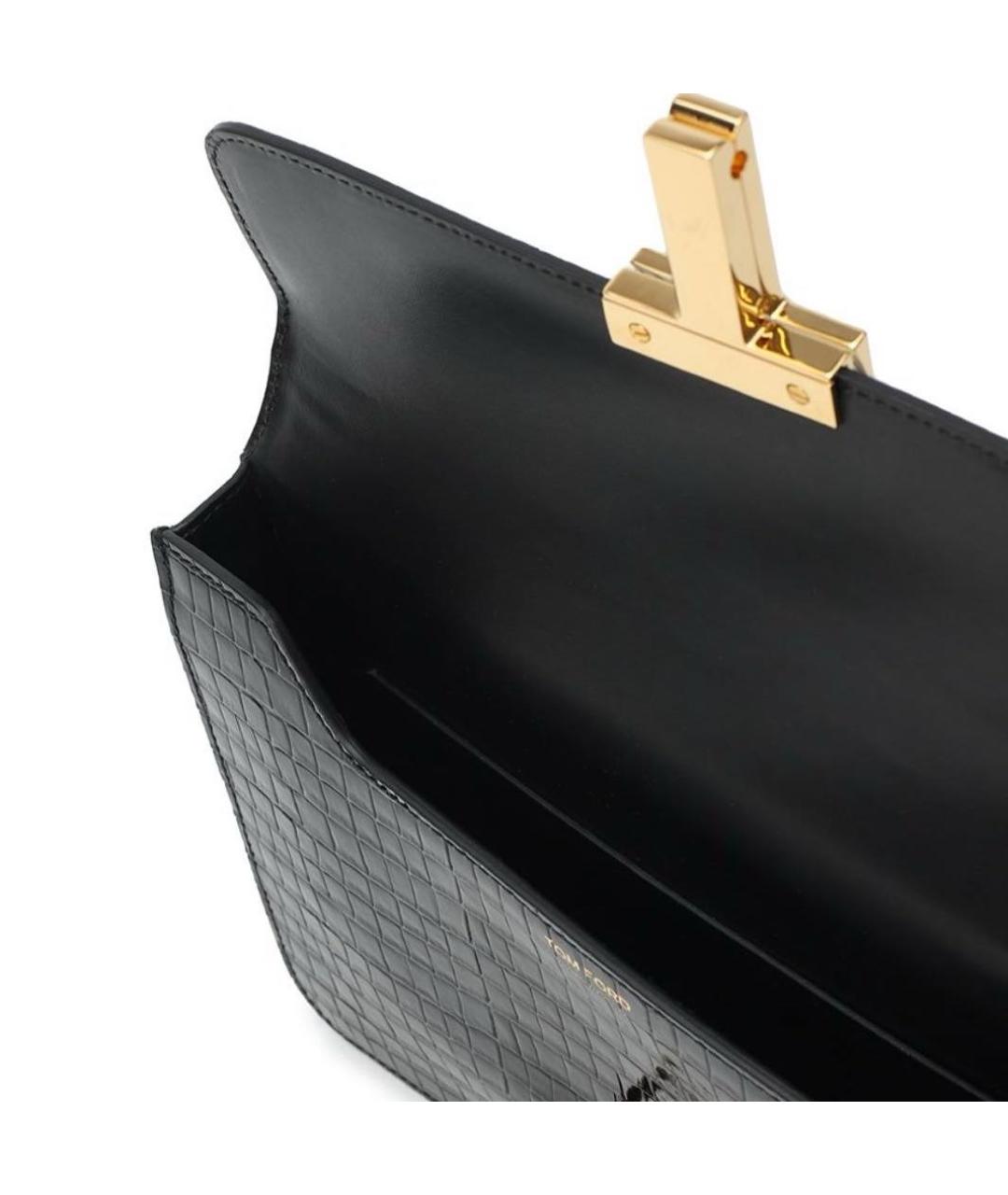 TOM FORD Черная кожаная барсетка, фото 2