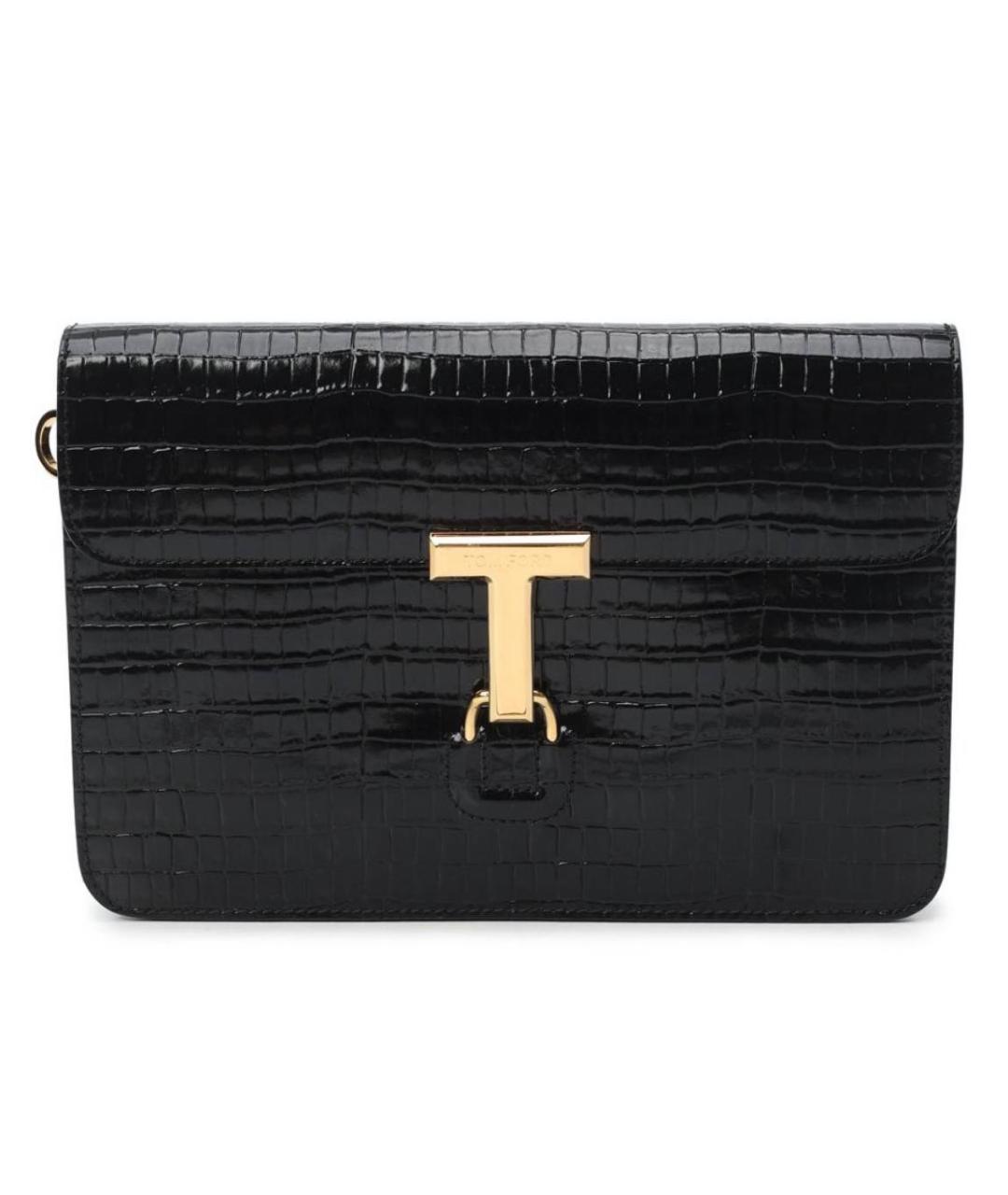 TOM FORD Черная кожаная барсетка, фото 6