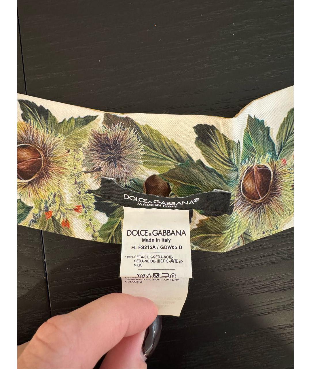 DOLCE&GABBANA Мульти шелковый платок, фото 3