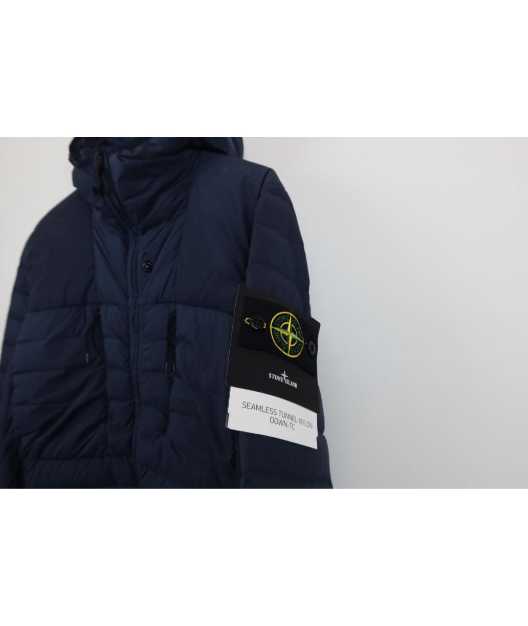 STONE ISLAND Темно-синий пуховик, фото 5