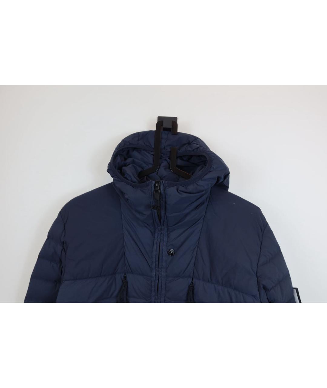STONE ISLAND Темно-синий пуховик, фото 2
