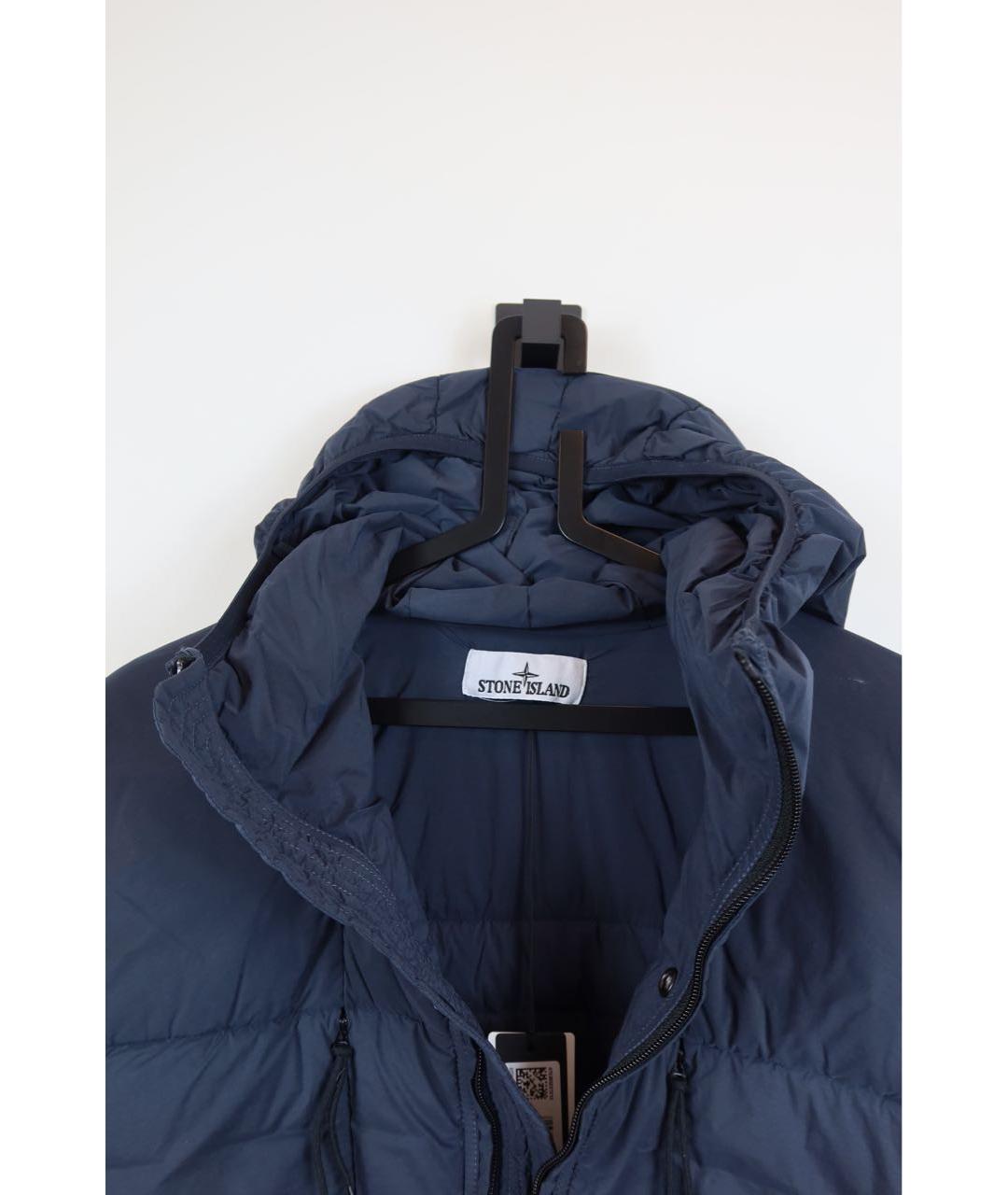 STONE ISLAND Темно-синий пуховик, фото 6