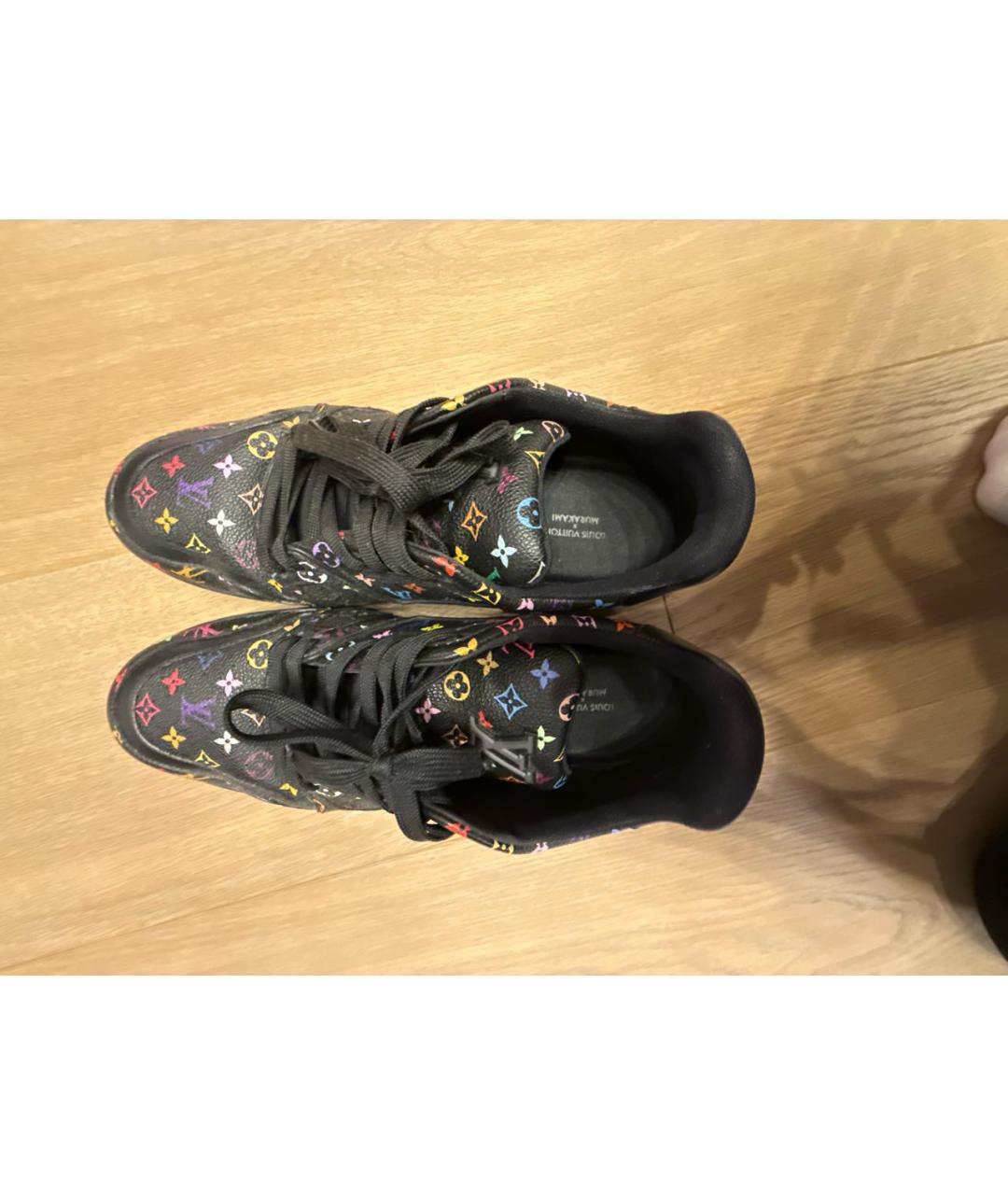 LOUIS VUITTON Черные кожаные кроссовки, фото 3