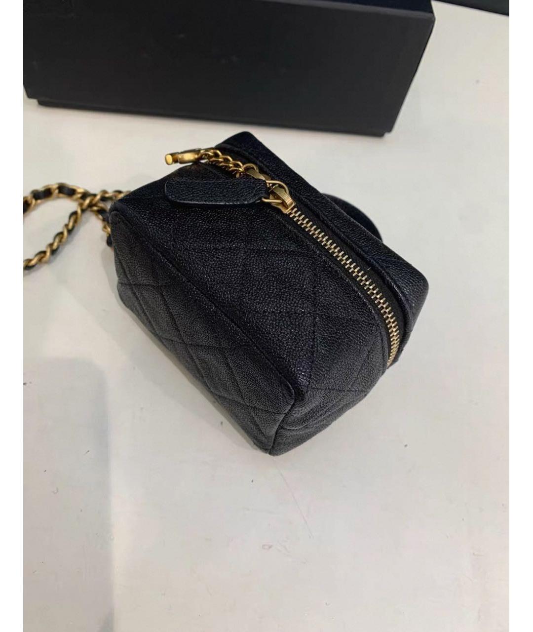 CHANEL Черная кожаная сумка через плечо, фото 3