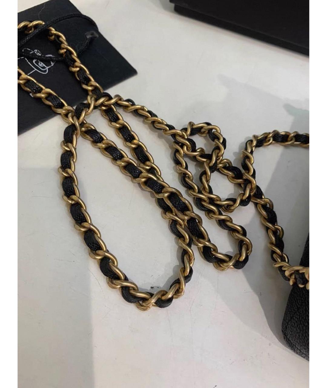 CHANEL Черная кожаная сумка через плечо, фото 7