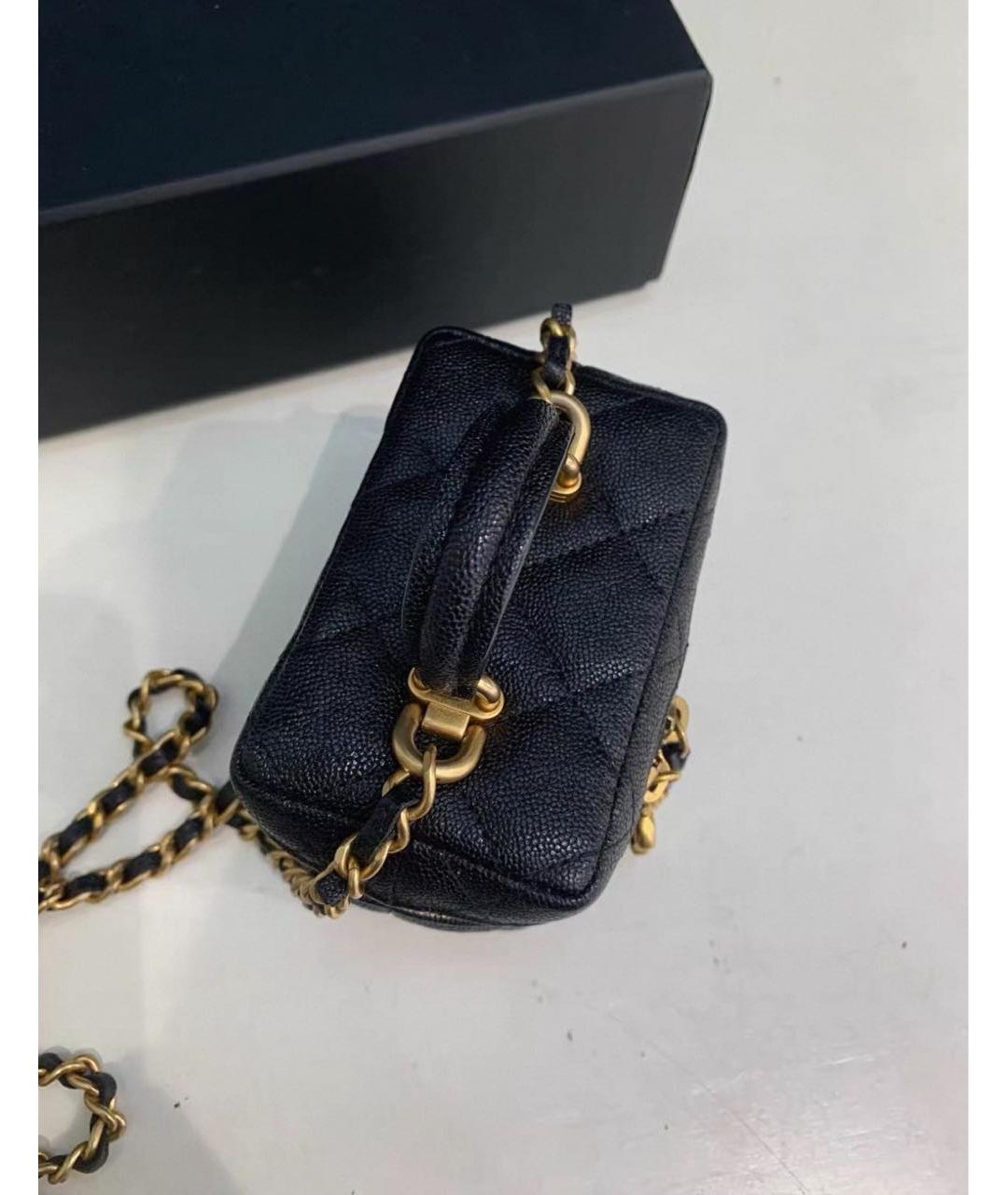 CHANEL Черная кожаная сумка через плечо, фото 5