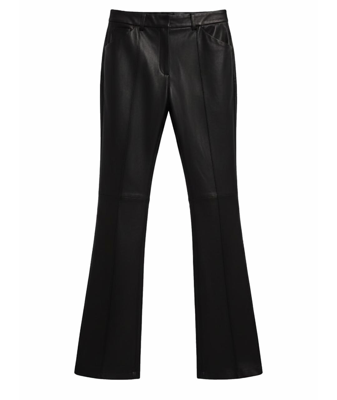 BARBARA BUI Черные кожаные брюки узкие, фото 1