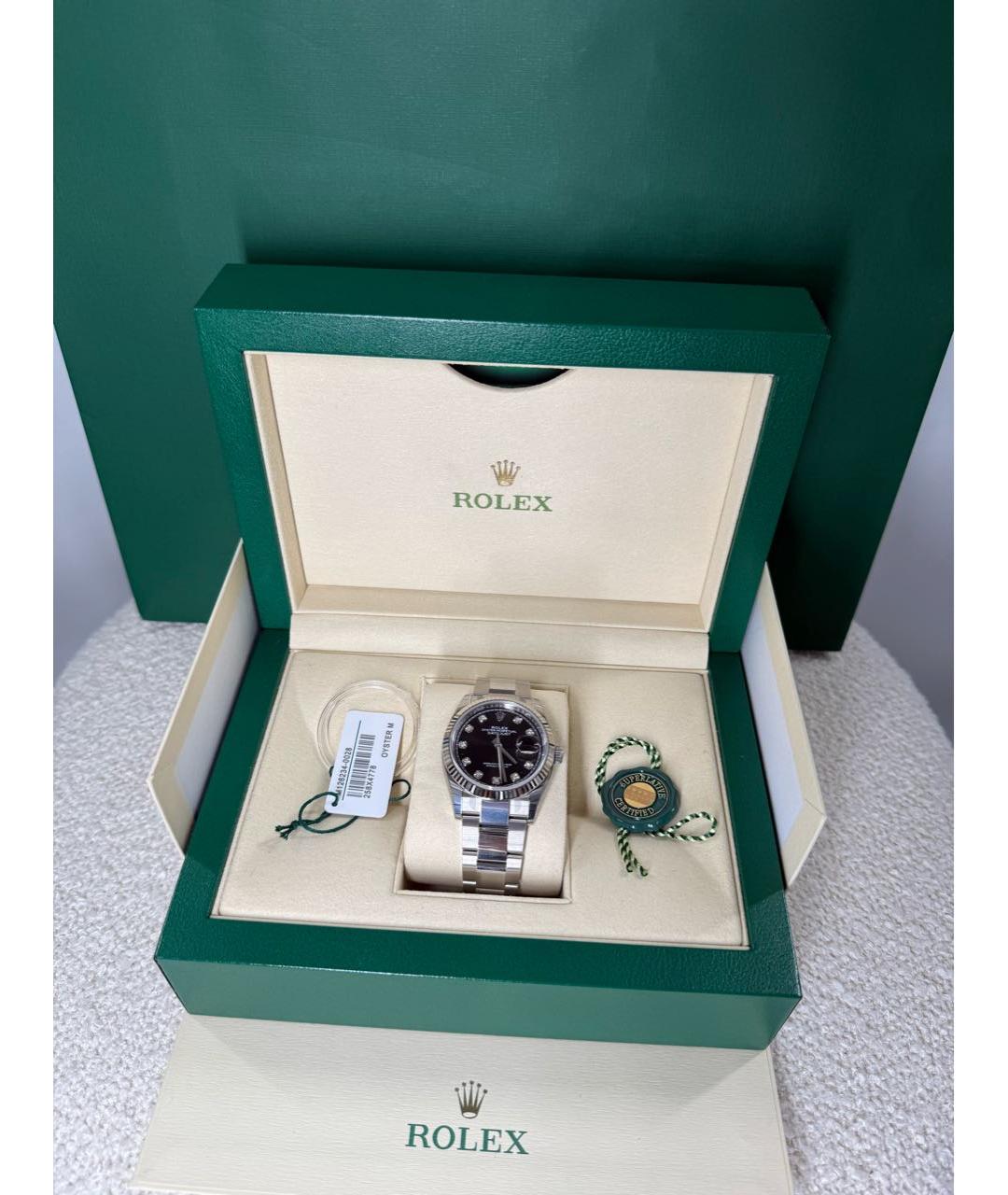 ROLEX Серебряные часы из белого золота, фото 4