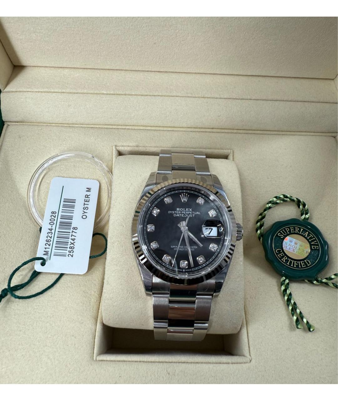 ROLEX Серебряные часы из белого золота, фото 5