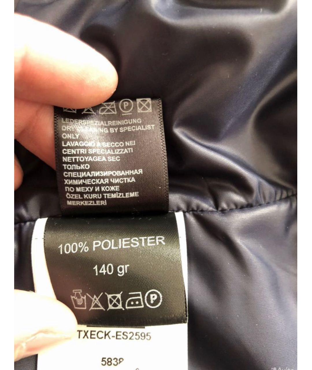 LORO PIANA Темно-синяя полиэстеровая куртка, фото 5