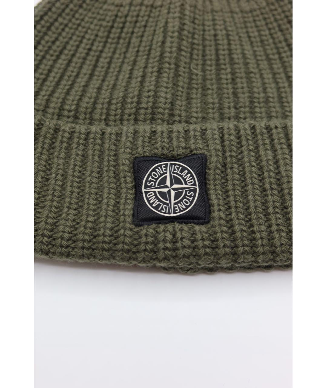 STONE ISLAND Хаки шапка, фото 3
