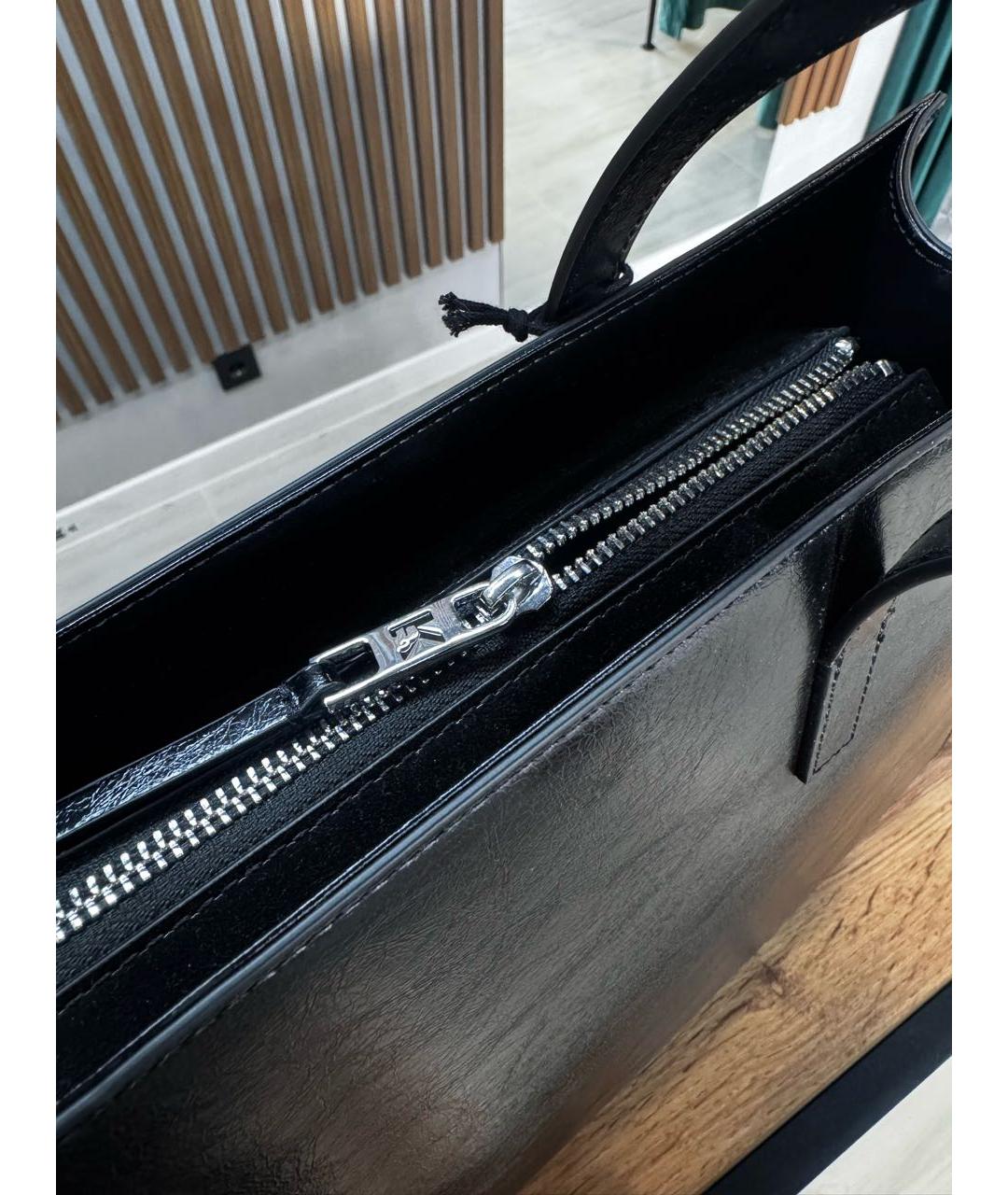 KARL LAGERFELD Черная сумка тоут из искусственной кожи, фото 4
