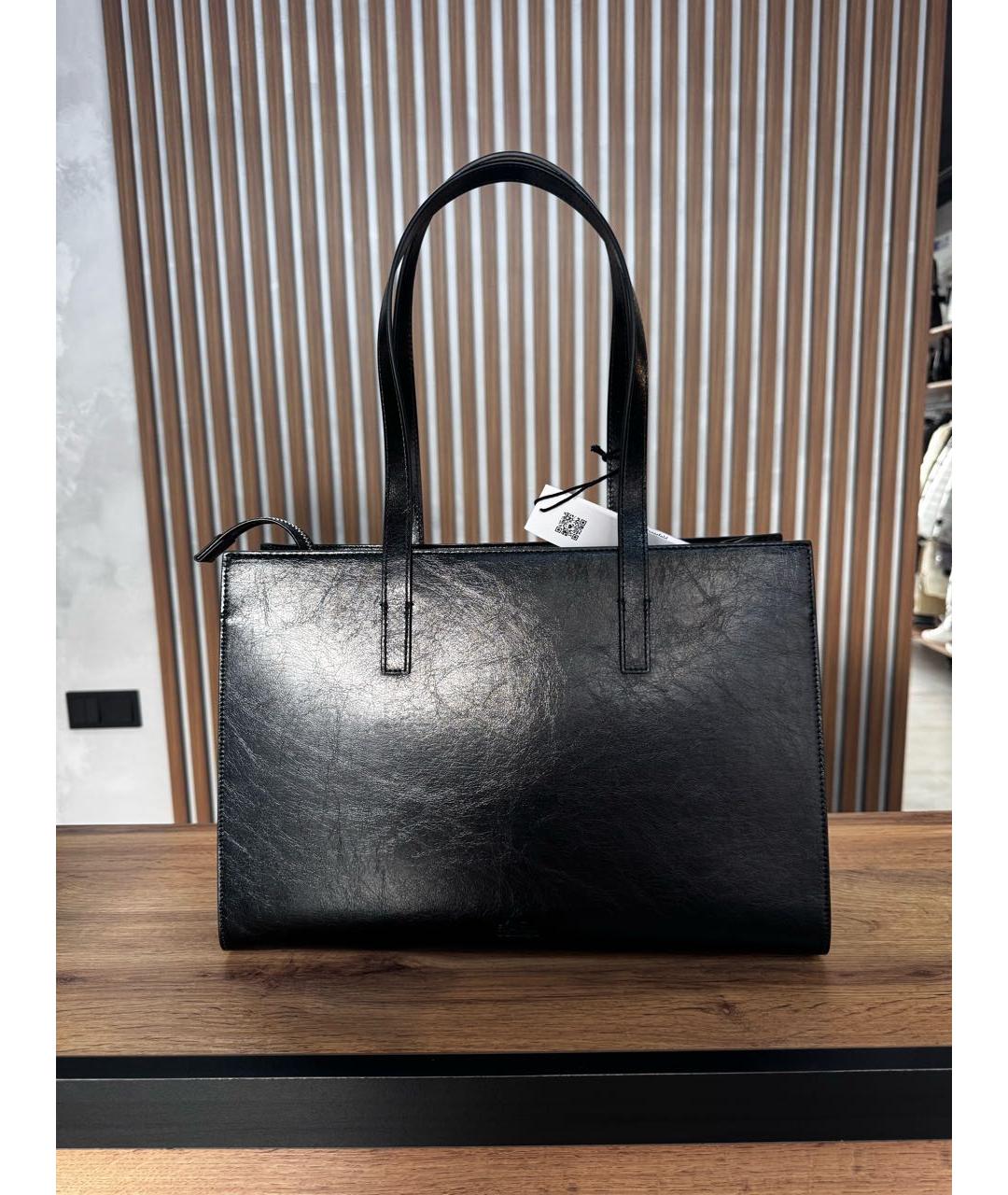 KARL LAGERFELD Черная сумка тоут из искусственной кожи, фото 3