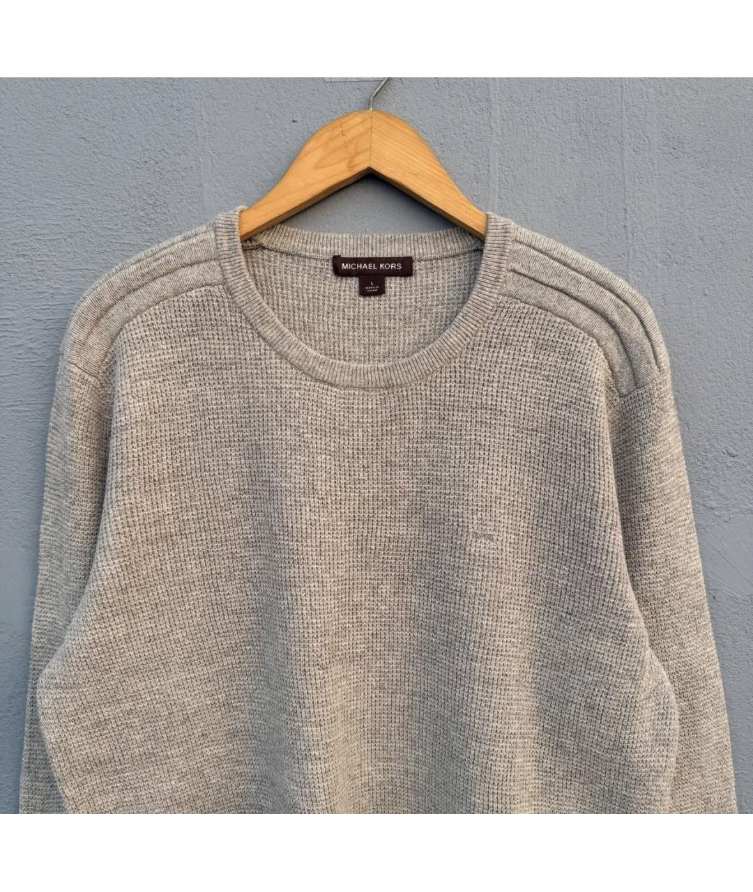 MICHAEL KORS Серый хлопковый джемпер / свитер, фото 2