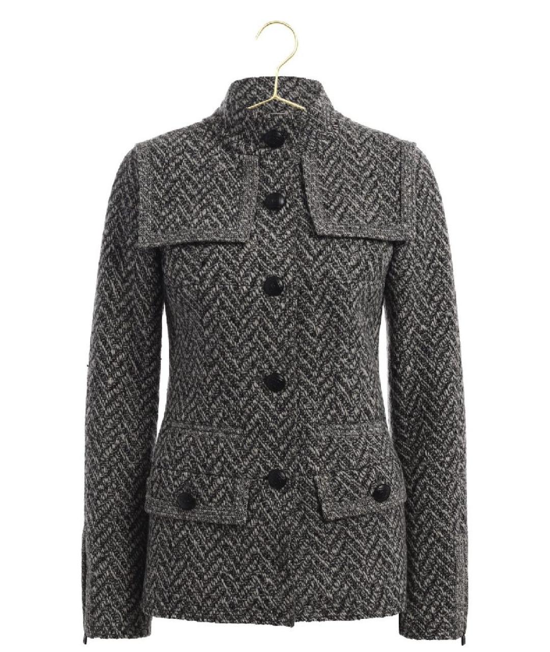 CHANEL Серое шерстяное пальто, фото 4