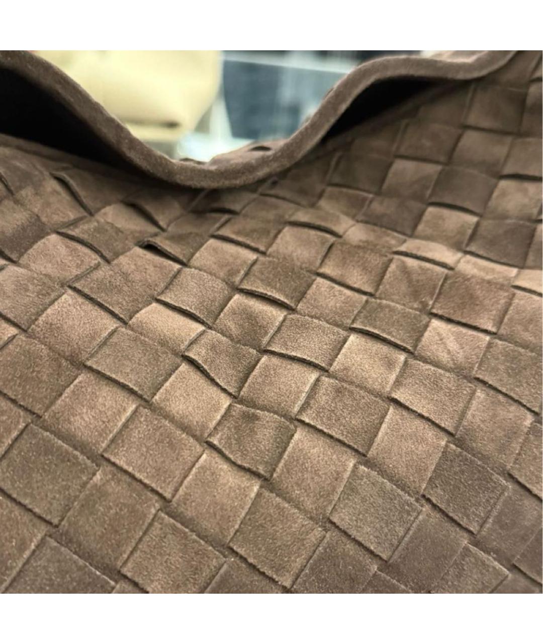 BOTTEGA VENETA Коричневая замшевая сумка через плечо, фото 4
