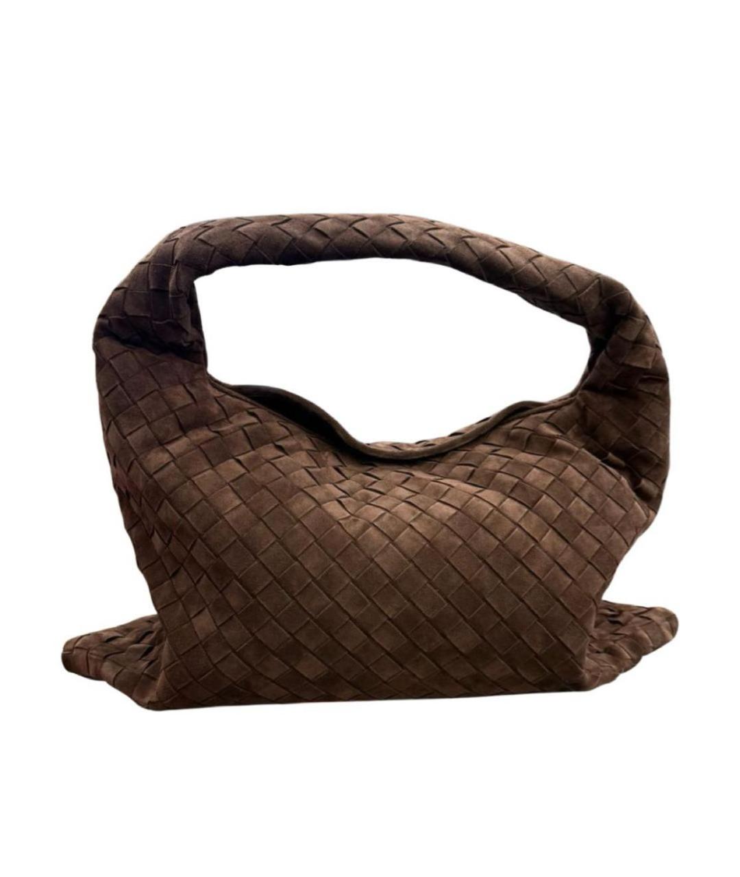 BOTTEGA VENETA Коричневая замшевая сумка через плечо, фото 1