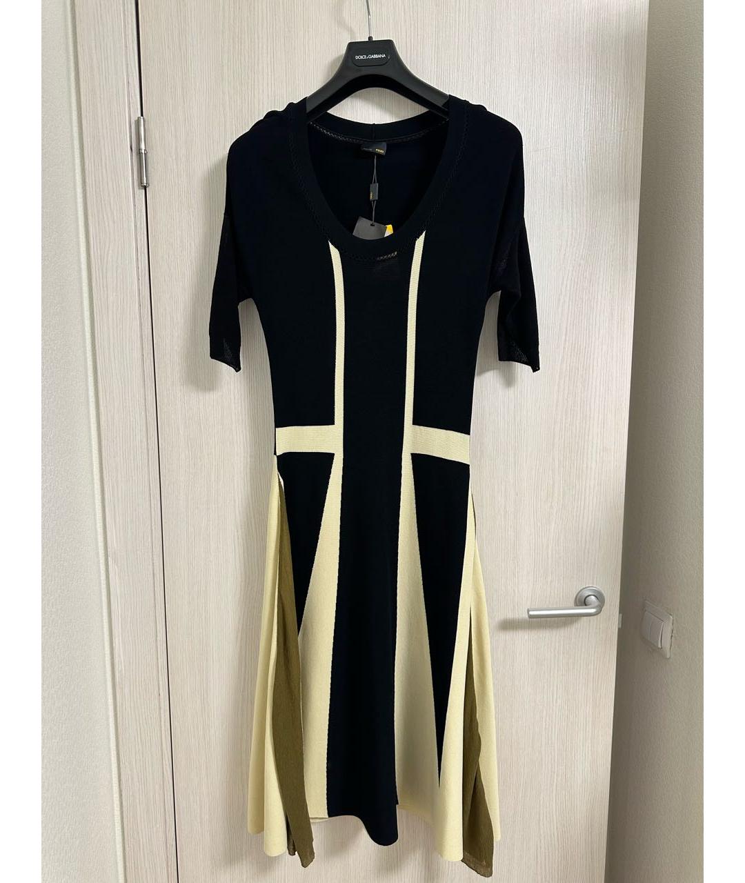 FENDI Мульти вискозное платье, фото 2