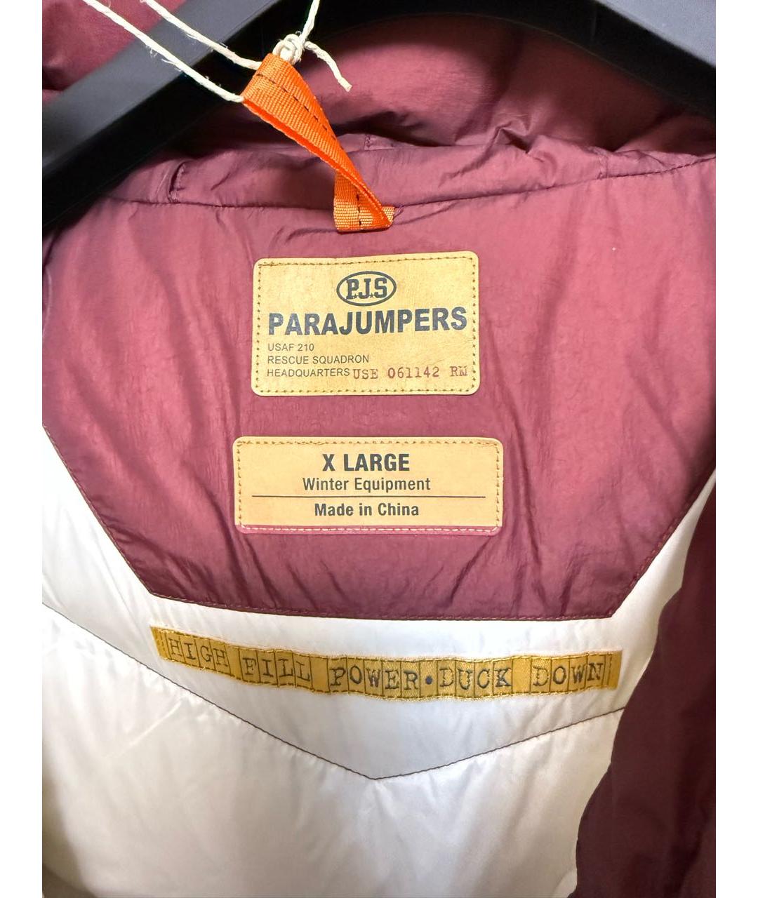 PARAJUMPERS Бордовый полиэстеровый пуховик, фото 3