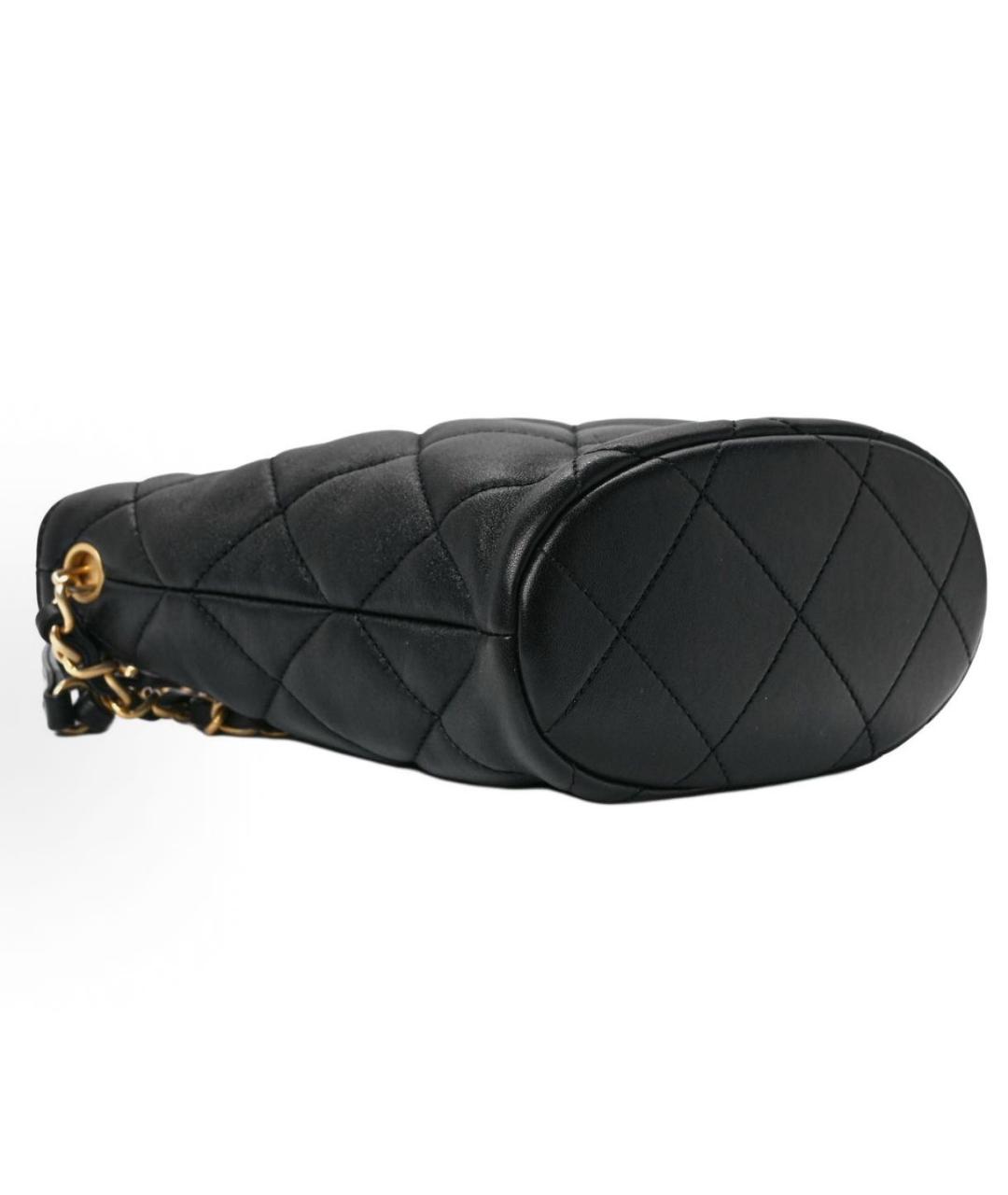 CHANEL Черная кожаная сумка через плечо, фото 3