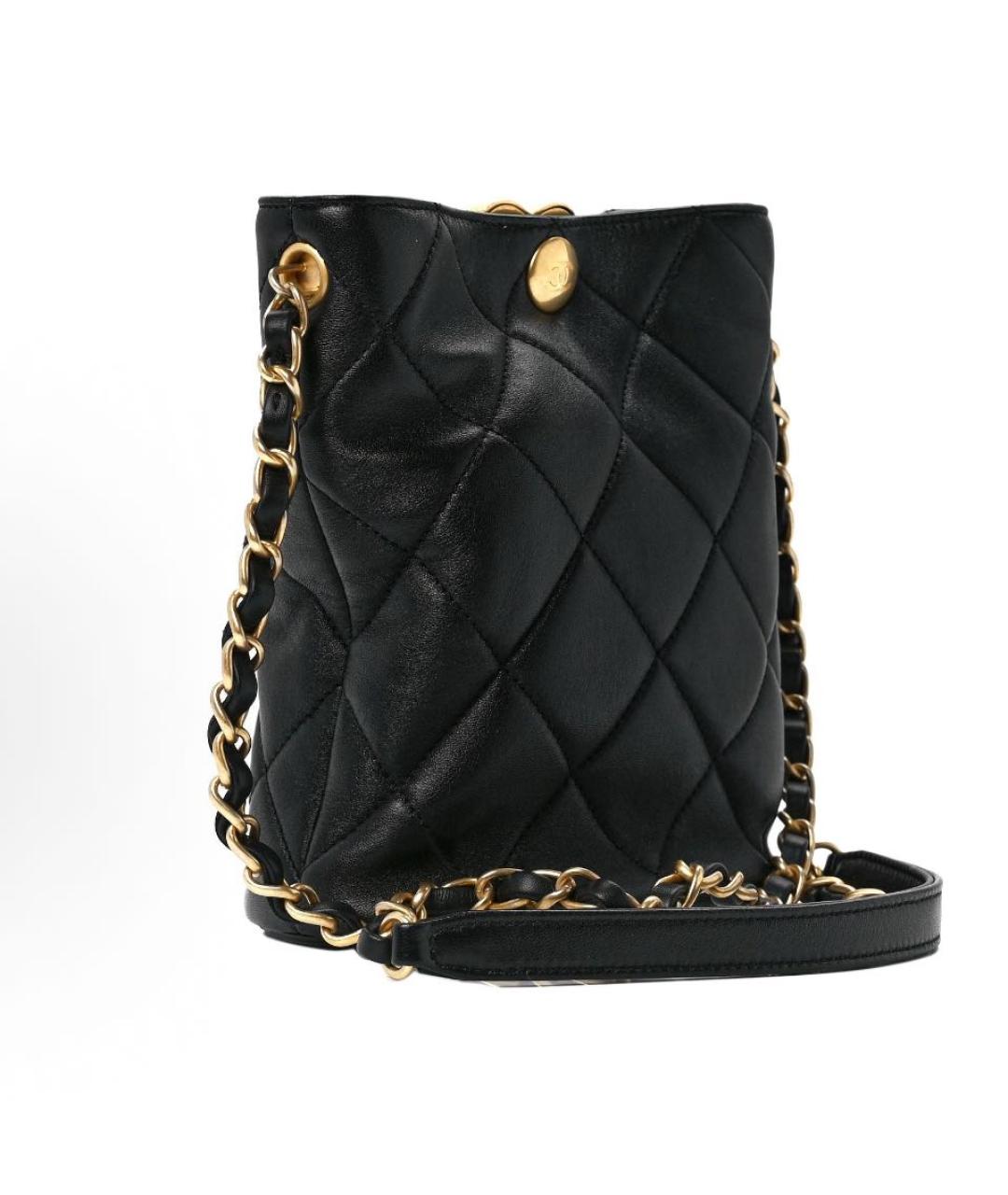 CHANEL Черная кожаная сумка через плечо, фото 2