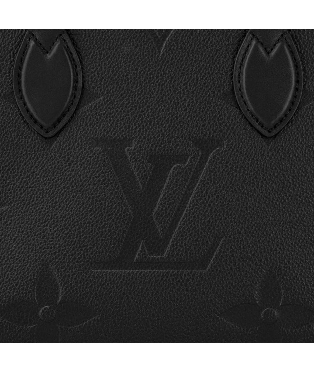 LOUIS VUITTON Черная кожаная сумка тоут, фото 6