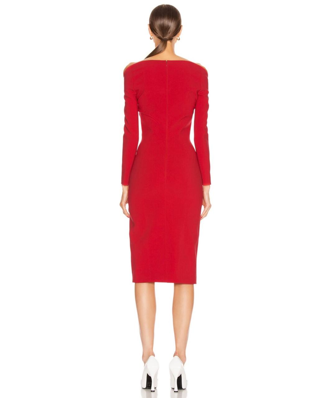 MUGLER Красное полиэстеровое коктейльное платье, фото 5