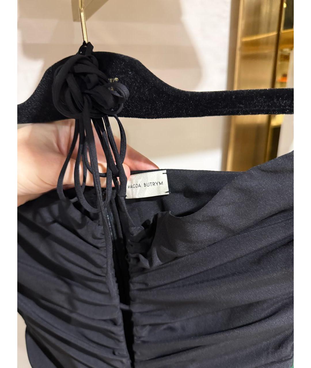 MAGDA BUTRYM Черное шелковое вечернее платье, фото 4