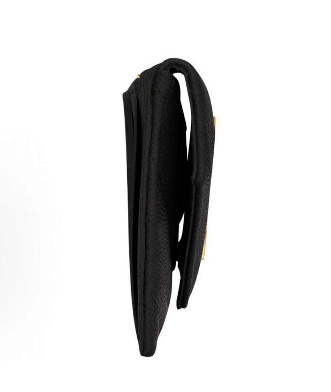 SAINT LAURENT Черный кожаный кошелек, фото 4