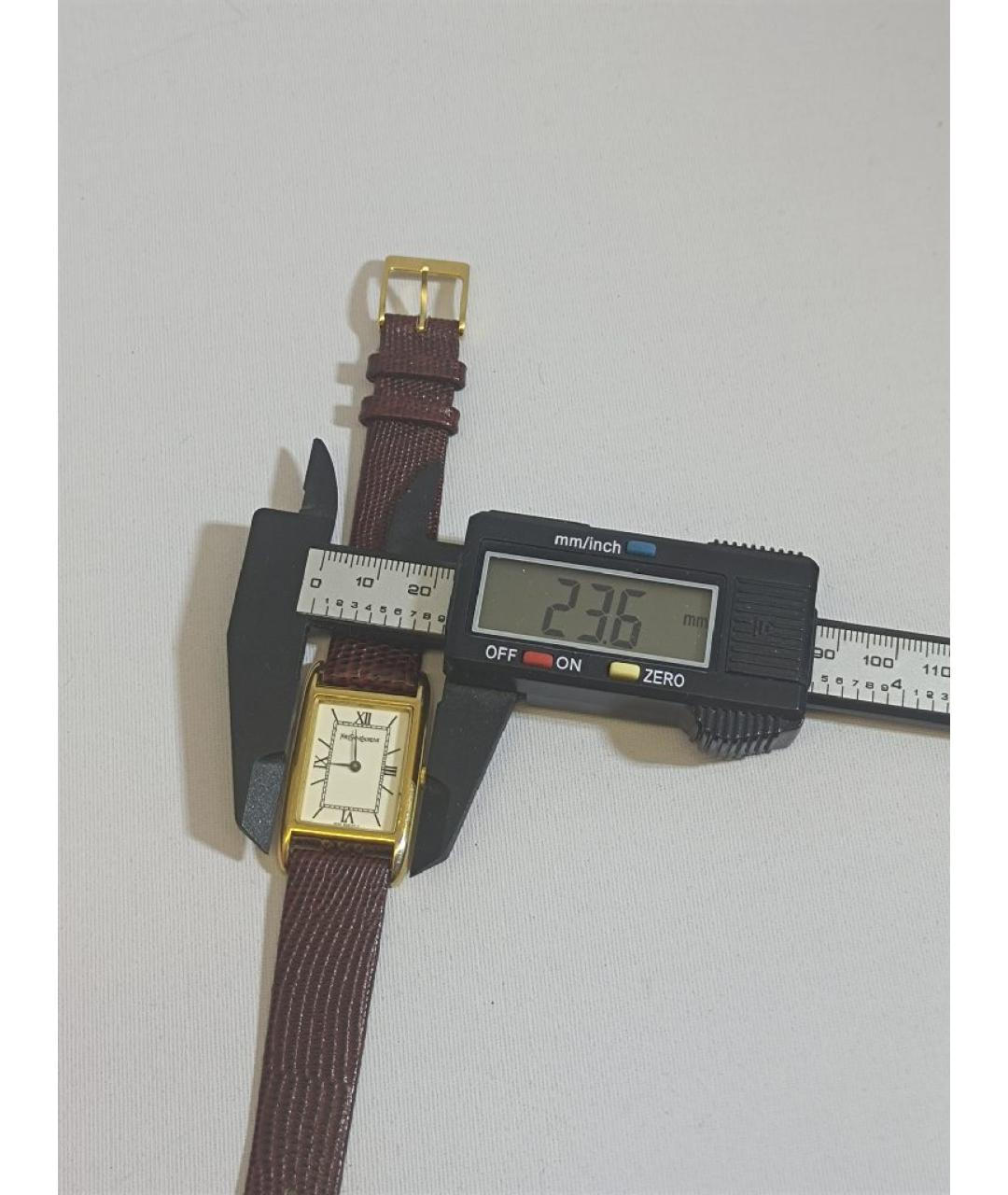 SAINT LAURENT Золотые стальные часы, фото 6