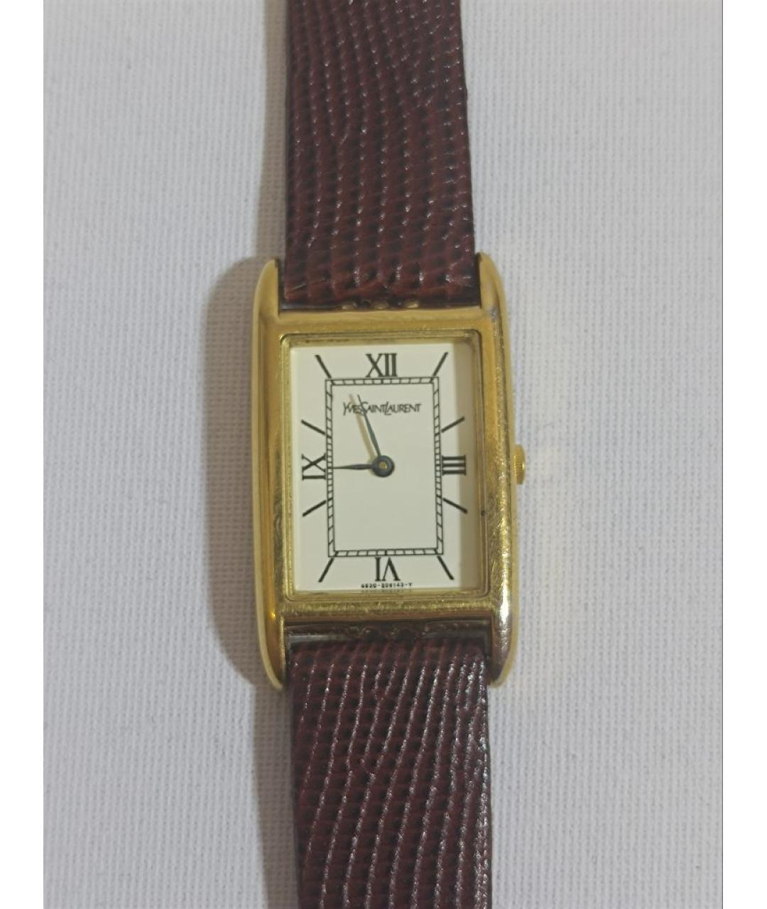 SAINT LAURENT Золотые стальные часы, фото 8