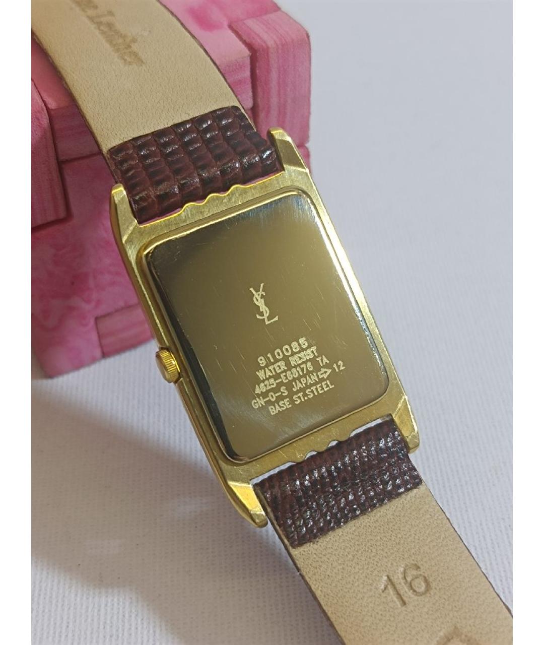 SAINT LAURENT Золотые стальные часы, фото 2