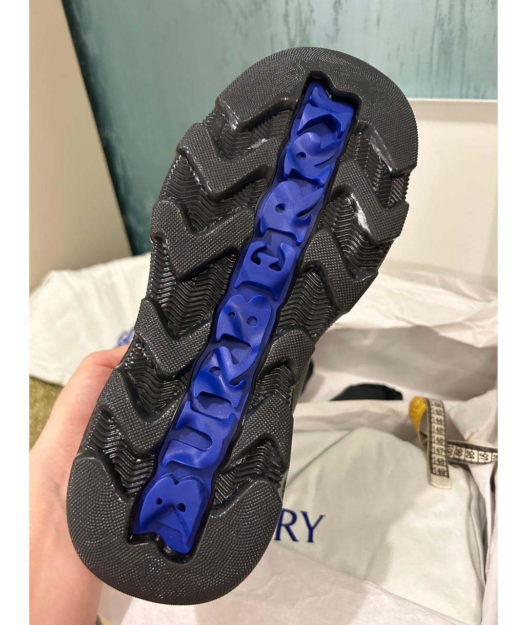 BURBERRY Черные кожаные низкие ботинки, фото 5