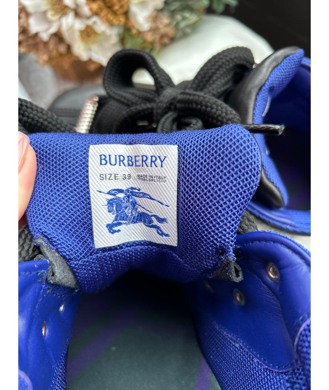 BURBERRY Черные кожаные низкие ботинки, фото 8