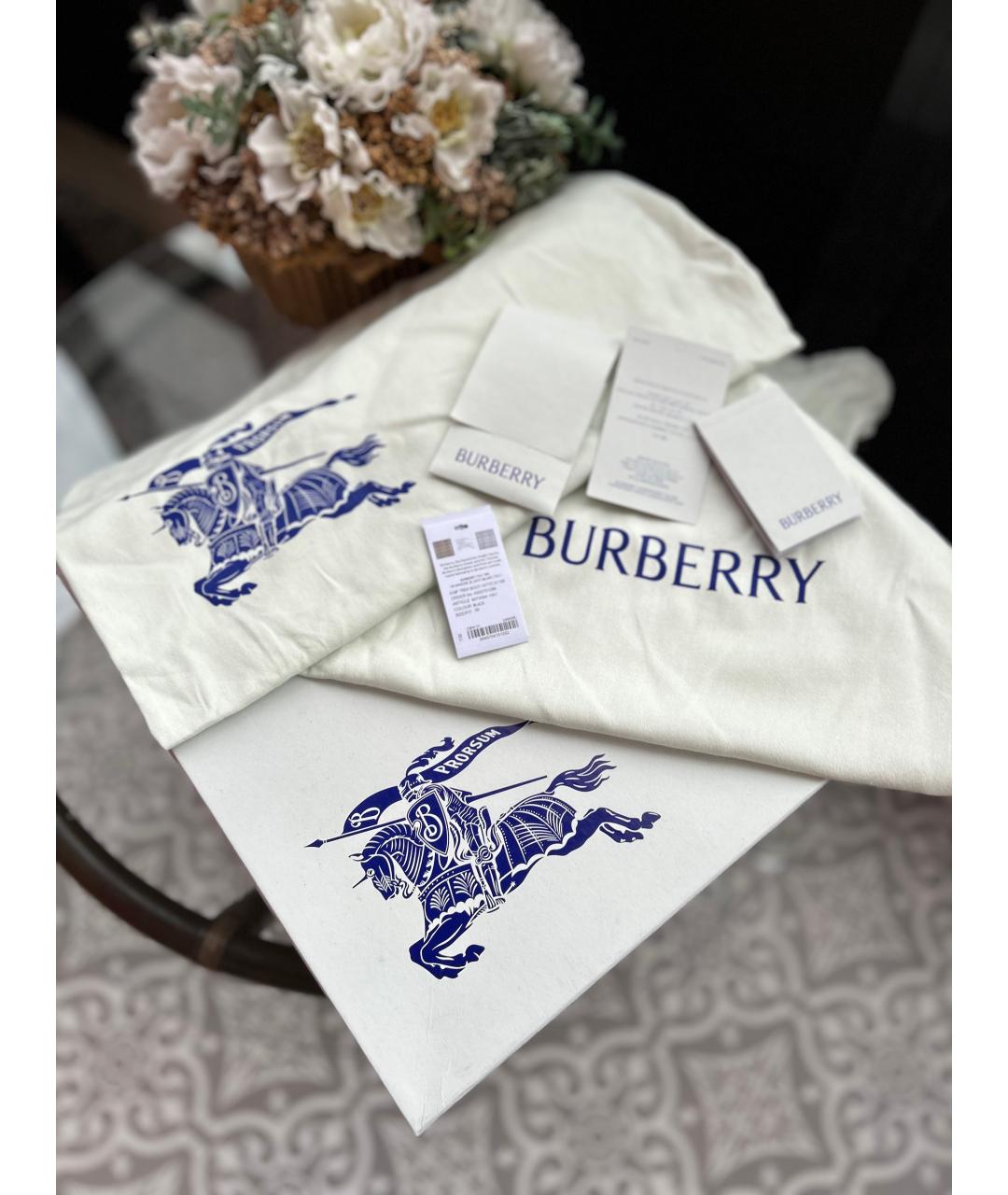 BURBERRY Черные кожаные низкие ботинки, фото 9