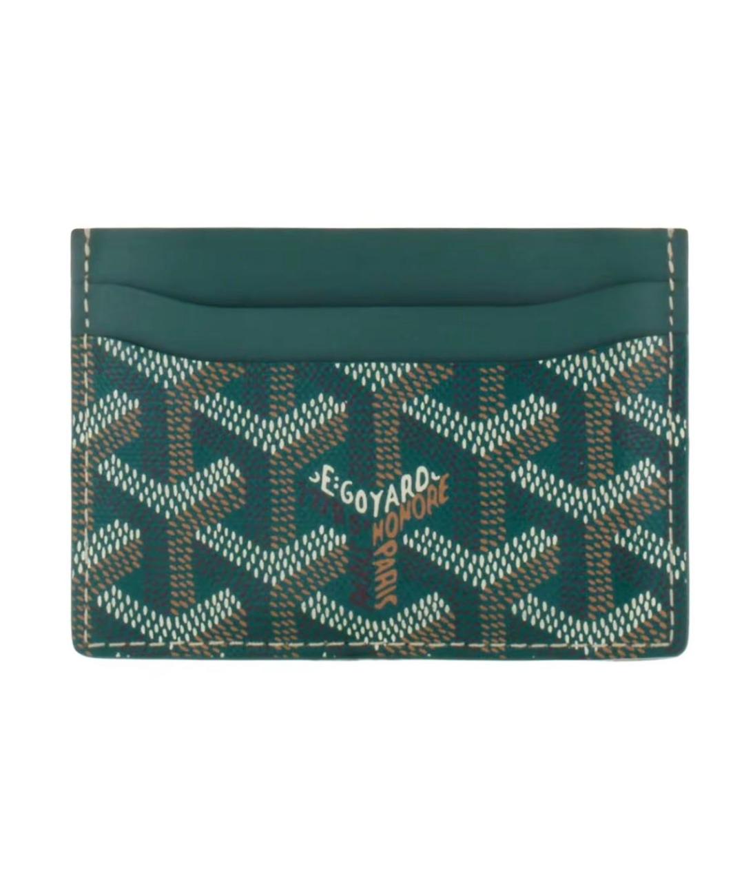 GOYARD Зеленый кожаный кардхолдер, фото 1