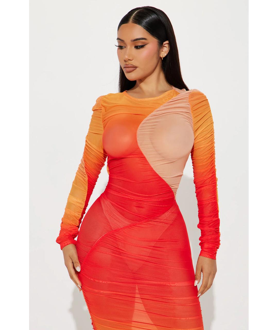 MUGLER Красное полиамидовое коктейльное платье, фото 5