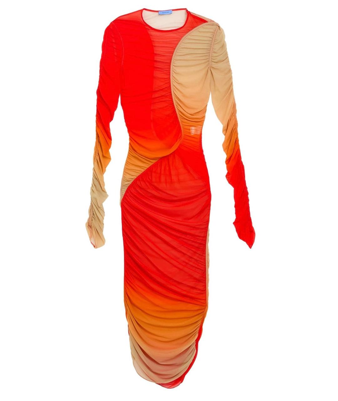 MUGLER Красное полиамидовое коктейльное платье, фото 6