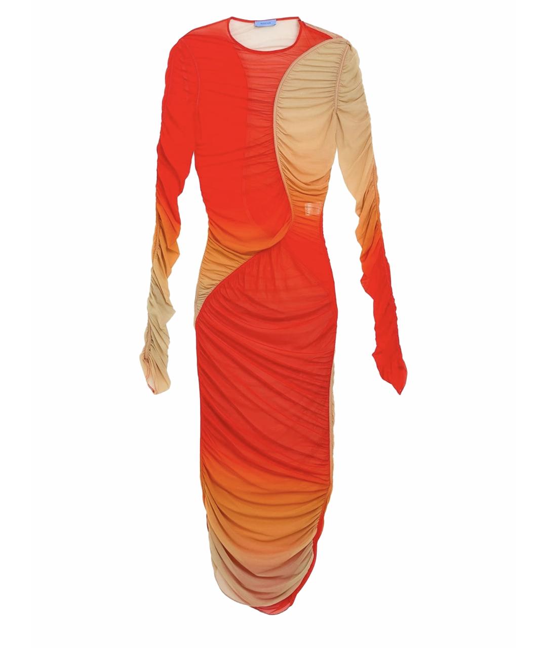 MUGLER Красное полиамидовое коктейльное платье, фото 1