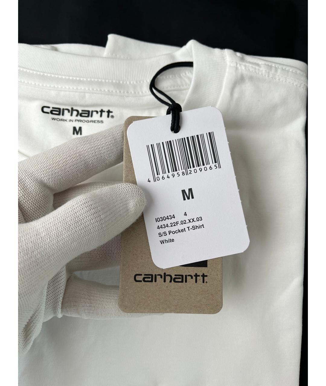 CARHARTT WIP Белая хлопковая футболка, фото 3